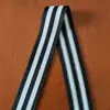 Cinta de Punto Intercolor Negra y Blanca de Baja Elasticidad 150D Accesorios para Ropa Cinta de Tejido Rayado Ropa y Pantalones Cinta Lateral Ensanchada