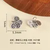 Plata de Ley 925 Bolsa Taiyi Bagua Cruz Vajra Maza Tara Verde Colgante Vintage Encanto Accesorios DIY