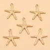 Vários Tipos de Pingentes de Concha, Concha do Mar e Estrela do Mar da Série Oceano de Ouro Kc, Acessórios para Pulseira e Colar DIY Feitos à Mão