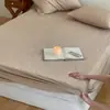 Funda de colchón acolchada de algodón de alta densidad con rayas rectas estilo coreano, para uso doméstico, antideslizante, transpirable, resistente al desgaste, colcha de cobertura completa