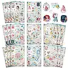 8 Princesas 2 Colagem Menina Fofa Desenho Animado Criativo DIY Diário de Mão Decoração de Celular Caderno Adesivo à Prova d'Água