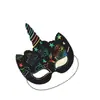 Venta directa de fábrica: 6 máscaras de unicornio con cuerda, hechas a mano, para fiestas de cumpleaños.