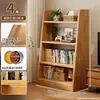 Librero de Madera Maciza de Pie Estante de Almacenamiento Trapezoidal Almacenamiento Estante de Almacenamiento Integrado Montado en la Pared Sala de Estar para el Hogar Exhibición Librero Simple