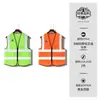 Chaleco de Seguridad Reflectante con Múltiples Bolsillos, Ropa de Seguridad Luminosa para Trabajos, Sanidad y Sitios de Construcción, Personalizable con Logo Impreso