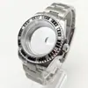 40mm Submariner Caixa de Aço Cravejada de Diamantes Conjunto Peças de Modificação de Relógio Mecânico Relógio de Mergulho 2813/8215