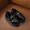 Sapatos de couro para terno infantil sapatos masculinos britânicos sapatos de performance para estudantes coreanos primavera e outono PU bico redondo passarela sapatos de couro pequenos