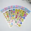 Pegatinas de Burbujas de Dibujos Animados Pegatinas de Recompensa de Elogio para Jardín de Infancia Pegatinas de Animales Culturales Cóncavas y Convexas para Niños Pegatinas de Caras Sonrientes de PVC