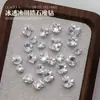 Decoraciones para Uñas Acabadas con Pedrería Apilada de Circonita Transparente, Bolas de Pedrería Apilada Hechas a Mano, Pedrería Completa Deslumbrante, Pedrería Grande de Ángulo Recto para Uñas, Pedrería Huevo de Paloma