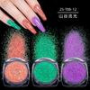 Nail art lantejoulas glitter em pó laser gradiente azul-verde nail art joias fluxo cânhamo enchimento gota cola cebola dourada em pó kg
