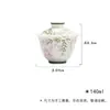Juego de Té Kung Fu Gaiwan Pintado a Mano con Arcilla de Jade Dinastías Tang y Song Brisa de Primavera Glicinia, Tazón de Té Cerámico para el Hogar, Vajilla de Erudito, Gaiwan de Mano
