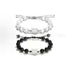 Pulsera de Cuentas con Colgante de Oso de Plata Pura 999, Moderna, Linda, Dulce, Versátil, Pulsera de Amistad Estilo Chino