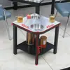 Mesa de Mahjong Tampo de Rocha Mesa de Centro Suporte de Chá Sala de Xadrez e Cartas Mesa de Chá Mesa de Centro Especial para Xadrez e Cartas Salão de Mahjong Suporte de Xícara de Chá de Alta Qualidade