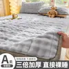 Colchón de Felpa Burbuja de Terciopelo de Leche, Almohadilla Suave para el Hogar, Invierno, Engrosado, Franela Coral, Cubrecama, Protector de Cama, Almohadilla para Colchón, Juego de Tres Piezas