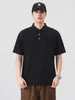 Ropa para Hombre Fengshe / Nueva Camisa Polo de Verano para Hombre Estilo Americano Holgada de Manga Corta con Cuello Campana y Efecto Lavado Vintage Nieve