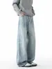 Jeans Retro High Street Americano Masculino Verão Novo Estilo Malandro Bonito Tendência Marca Caimento Perna Reta Calças Longas Perna Larga Calças Cargo