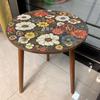 Mesa de Cabeceira para Quarto, Mini Mesa Redonda, Mesa Pequena de Madeira de Luxo Leve, Mesa Lateral Simples para Sofá para Sala de Estar
