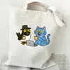 Bolsa de Lona con Estampado de Tigre para Grupo de Chicas Coreano Kpop 35X40 Bolso de Hombro Tote Diario Bolsa de Compras 0925-6