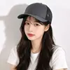 Gorra de camionero transpirable con bloques de color refrescantes, con parte frontal de algodón y parte trasera de malla, gorra de malla lisa para ciclismo al aire libre en verano, sombrero protector solar que no da calor