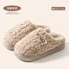 Chinelos de algodão fofos, que não soltam pelos, novo estilo 2026, forrados com fleece para o inverno, quentes e confortáveis para usar em casa, disponíveis nos tamanhos masculino e feminino, com solas grossas para aquecimento extra