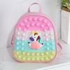 Novo em estoque Mata-ratos infantil pônei unicórnio mochila de silicone bolha apertar música saco de apertar bunda