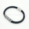 Tendencia Europea y Americana Hip Hop Rap Accesorios Estilo Simple Estilo Retro Decoración con Hebilla Magnética Pulsera de Cuerda de Cáñamo Moda Pulsera