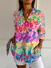 Estación Independiente Transfronteriza Europea y Americana Más Vendido Camisa Larga para Mujer Primavera Verano Otoño Camisa de Hombro Pez Impresión 3D