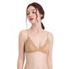 Sutiã sexy europeu e americano de renda leve sem anel de aço, sutiã sem costura confortável, triângulo, copo macio, roupa íntima feminina respirável