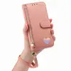 Funda tipo Lanyard Cruzado Extra Larga Adecuada para Samsung S26Ultra Cremallera Corazón Funda de Cuero Plegable Funda A56 Funda de Teléfono A17
