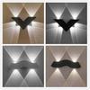 Candeeiro de parede em forma de V LED nórdico simples sala de estar escada lâmpada decorativa ao ar livre impermeável lâmpada de parede ao ar livre 4w6w