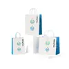 Bolsas Tote Personalizáveis para Assar, Sacolas de Papel Kraft, Sacolas de Embalagem para Bolos e Sobremesas, Sacolas de Presente de Aniversário com Impressão de Logo