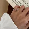 Anillo de lujo ligero, nicho, estrella de alta gama, perla y circonita cúbica para mujer, exquisito y moderno, anillo abierto ajustable