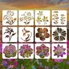 Modelos de Pintura Vazados Florais da Amazon, Pintura Colorida, Pintado à Mão, Pintado com Spray, Esfregado DIY e Estêncil, Modelos Auxiliares para Desenho de Parede