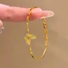 Nuevo Pulsera de Mariposa para Mujer, Nuevo Diseño de Nicho de Lujo Ligero, Joyería Chapada en Oro, Versátil, Exquisita y de Moda