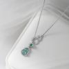 Colar Nalan Prata S925 Novo Estilo Chinoiserie Luxo Acessível Design Fashion Diamante Jade Cabaça Y01883