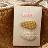 Pinza para el pelo de tela de lunares estilo coreano Pinza para el flequillo a cuadros para niños Linda pinza para el pelo de bebé que no daña el pelo Pinza BB Fresca