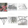 Portaequipajes trasero de aleación de aluminio para bicicleta portaequipajes de cola para bicicleta de montaña freno v freno de disco con tres puntos de apoyo puede llevar personas colgador