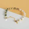 Pulsera de Perlas de Cristal Natural Fantasma Verde al por Mayor Moda Fresca Nicho Lujo Ligero Diseño Original Pulsera para Mujer Joyería