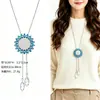 Cadena para Suéter de Collar Largo Geométrico, Accesorio de Lujo de Alta Gama, Versátil y de Moda, Colgante de Perla para Otoño e Invierno
