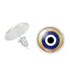 Aretes Ojo de Diablo para Mujer Ojos Azules Cristal Aro para Oreja Aretes de Temperamento Turquía Joyería para Oreja Ojo Maligno Venta al por Mayor