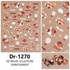 Redanco5D Relieve Ins Popular Dibujos Animados Pegatina Nail Art Lindo Cachorro Manzana Estéreo Pegatina para Uñas Dr1270