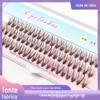 Cabelo 20D Cor Caramelo Hot Melting (Corte de Raiz) Cílios Espessos Enxertados Longos e Curvados Sensação de Maquiagem Nude Diária