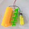 Barra de sinfín de alimentación de agua Barra de sinfín de bombeo Rueda espiral Bloques de construcción de tecnología de mezcla Motor verde Alimentación automática DIY