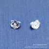 Venta al por mayor de fábrica aretes de plata de ley S925 tapones para los oídos tapones para los oídos pendientes de gota chapados en platino accesorios de plata semiacabados para DIY