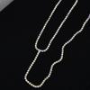 Corrente de pescoço de moda europeia e americana em T de fileira única, corrente de pescoço de diamante flash requintada, colar fino com borla longa de strass, corrente de pescoço, corrente de clavícula para mulheres