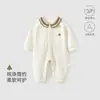 Mameluco de Manga Larga para Bebé, Ropa de Casa de Algodón Peinado para Bebé, Pijamas, Ropa de Salida de Primavera y Otoño para Bebé Niña Recién Nacida Clase A