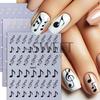 Pegatinas Transfronterizas para Uñas New Nail Art ins Símbolo Musical Gótico Letra Inglesa 3D Adhesivas para Uñas Venta al por Mayor