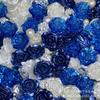 Gelo transparente azul escuro cor sólida azul escuro misto barroco adereços de tiro diy design artesanal Descoberta de lote de material japonês