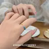Anillo de Impresión Rayo Pez Pequeño Sin Terminar Color Estrella Dorada Estrellada Anillo de Moda Versátil