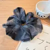Scrunchie Retrô Simples com Letra Estilo Ins Coreano, Elástico de Cabelo Versátil Estilo Francês de Cetim com Renda, Acessório de Cabelo