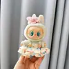 Solo ropa] la primera y segunda generación Labubu muñeco tela tela colgante correa falda sentada fiesta ángel lazo adorable